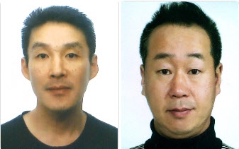 백광석(왼쪽)·김시남. 제주경찰청 제공