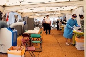 의료진 지치지 않게… 용산 선별진료소 낮 3시간 휴식