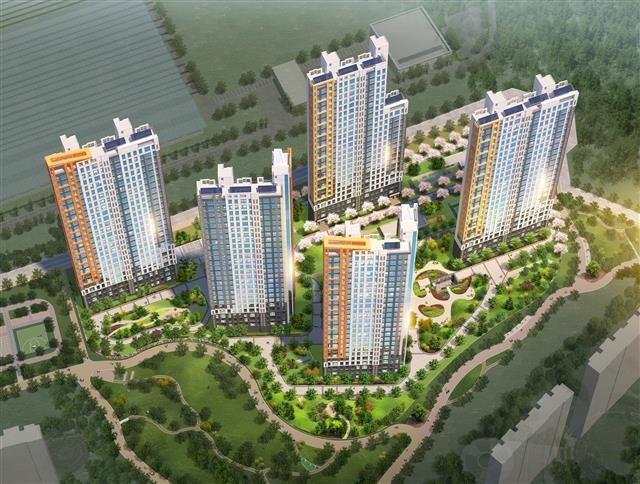 2일 입주를 시작한 서울 중랑구 양원공공주택지구 C2블록 조감도. 중랑구 제공