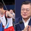 文, ‘체조 금메달’ 신재환에 “마법 같은 연기”…“학선이 형 덕분”