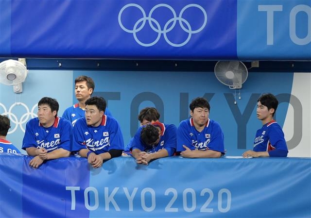 4일 일본 요코하마 스타디움에서 열린 2020 도쿄올림픽 야구...