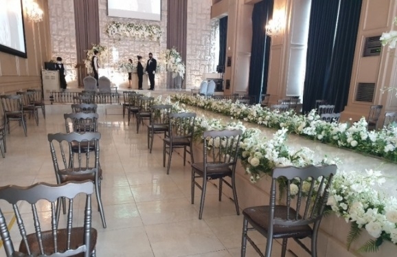 텅 빈 결혼식장. 연합뉴스