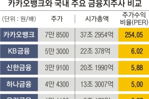 거침없는 카뱅, 셀트리온도 제쳤다… “더 오를 것” vs “금융주 대비 고평가”