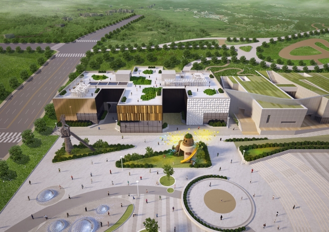 오는 2025년 개관 예정인 공립 광양소재전문과학관 조감도. 