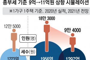 1주택 종부세 대상자 9만명 줄고, 총 납부액도 659억 감소 전망