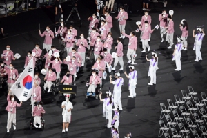 [패럴림픽] 한국 선수단, 개회식 82번째로 입장…보치아 최예진, 기수로 행진