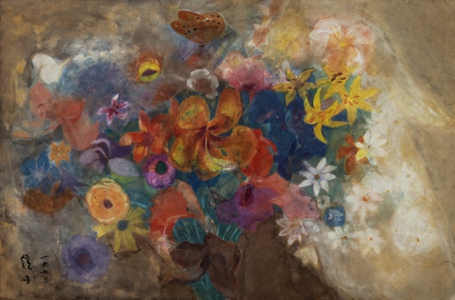 천경자 ‘꽃과 나비’(1973) 전남도립미술관 제공