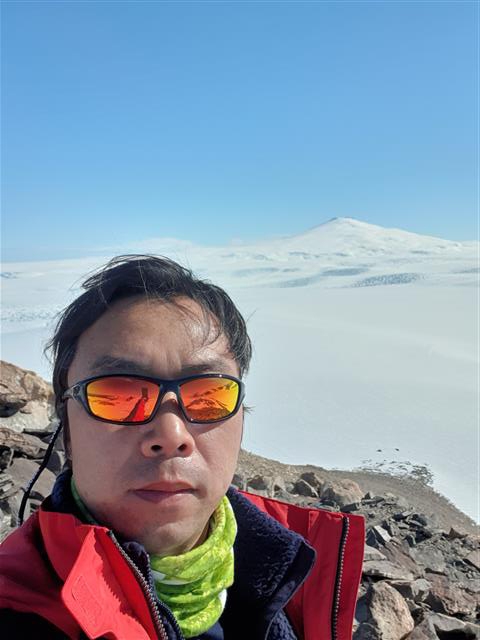 남극 장보고기지 8차 월동대원인 기상청 양기태 주무관. 그는 지난해 12월 19일부터 8개월째 극지생활 중이다.  양기태 주무관 제공