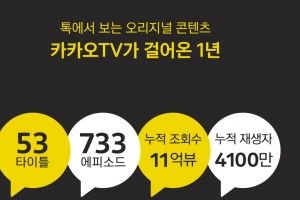 1주년 맞은 카카오TV “53개 오리지널, 누적 시청자 4100만명”