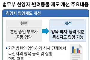 부부만 친양자 입양 가능케 한 민법 규정 삭제한다