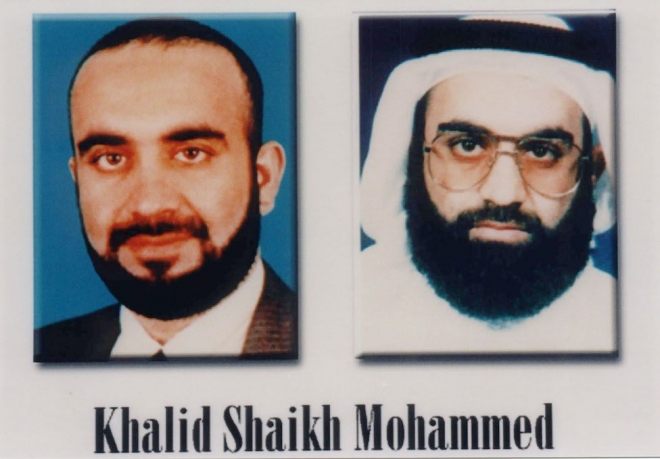 2001년 조지 W 부시 행정부가 배포한 칼리드 셰이크 무함마드의 현상수배 포스터. 쿠웨이트 출신이고 젊은 시절 미국에서 유학했다. AFP 자료사진