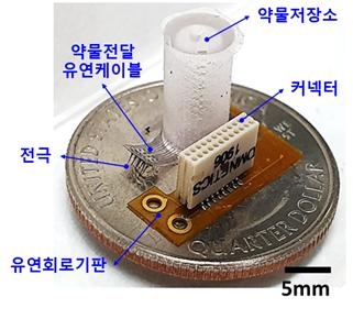 관련사진2. 약물 전달 기능을 갖춘 마이크로니들 전극 어레이로 구성된 3차원 다기능 유연 뇌 인터페이스