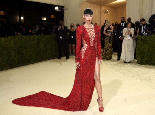 Megan Fox attends The Metropolitan Museum of Art‘s Costume Institute benefit gala celebrating the opening of the “In America: A Lexicon of Fashion” exhibition on Monday, Sept. 13, 2021, in New York. (Photo by Evan Agostini/Invision/AP) 091321127245/2021-09-14 09:38:26/ <연합뉴스