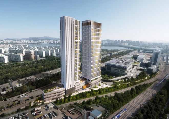 노량진 역세권 청년주택 조감도(여의도방향). 서울시 제공