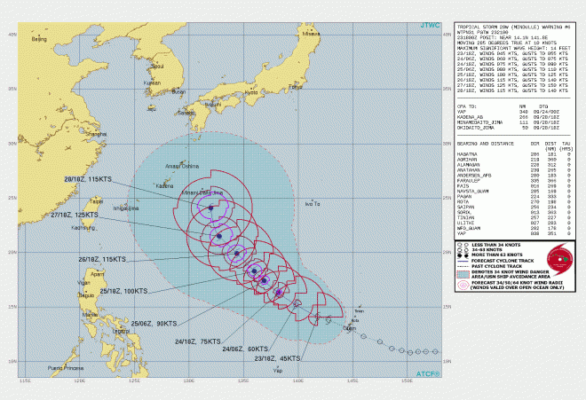 제16호 태풍 ‘민들레’ 괌 인근서 발생