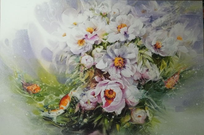 추명숙 Goodnews 90.9 × 60.6cm Watercolor on arches