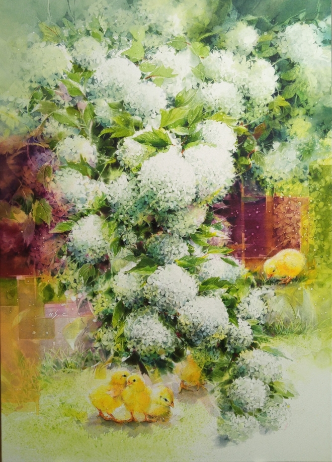 추명숙 Goodnews 65.1 × 90.9cm Watercolor on arches