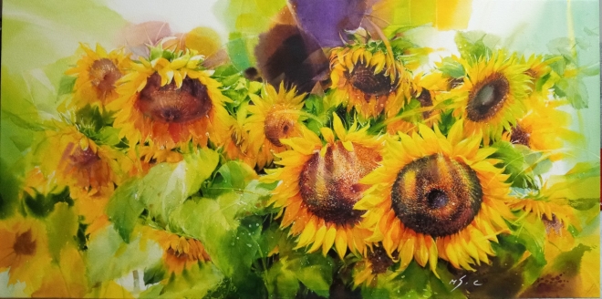 추명숙 Goodnews 100 × 50cm Watercolor on arches