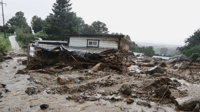 지난해 8월 3일 산사태 피해가 발생한 경기 안성 화봉리. 서울신문 DB