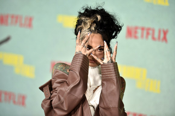 Kehlani arrives at a special screening of “The Harder They Fall” on Wednesday, Oct. 13, 2021, at the Shrine in Los Angeles. (Photo by Richard Shotwell/Invision/AP)
