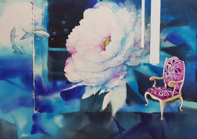 김연제, Out of Frame, 90.9 x 65.1cm, Watercolor on Paper, 2020