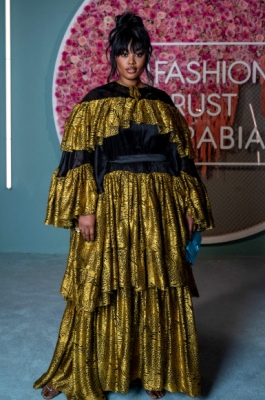 American model Precious Lee arrives to the Fashion Trust Arabia awards ceremony at the National Museum of Qatar in Doha on November 3, 2021. (Photo by Ammar ABD RABBO / Qatar Museums / AFP) / RESTRICTED TO EDITORIAL USE - MANDATORY CREDIT “AFP PHOTO / QATAR MUSEUMS - NO MARKETING NO ADVERTISING CAMPAIGNS - DISTRIBUTED AS A SERVICE TO CLIENTS/2021-11-04 05:05:08/ <연합뉴스