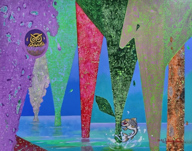 전은순, 숲속의 울림 No 311, 72.7x 91cm, Acrylic on canvas