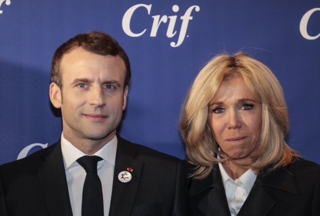 에마뉘엘 마크롱 프랑스 대통령과 부인 브리지트 여사. EPA 연합뉴스 