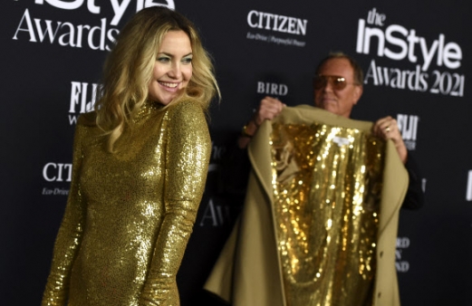 Kate Hudson, left, and Michael Kors arrive at the 2021 InStyle Awards at The Getty Center on Monday, Nov. 15, 2021, in Los Angeles. (Photo by Jordan Strauss/Invision/AP)