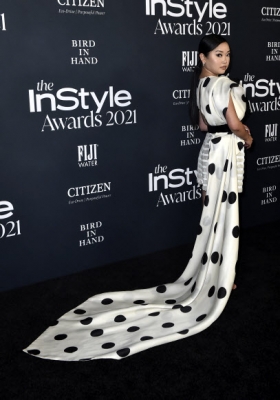 Lana Condor arrives at the InStyle Awards at The Getty Center on Monday, Nov. 15, 2021, in Los Angeles. (Photo by Jordan Strauss/Invision/AP)