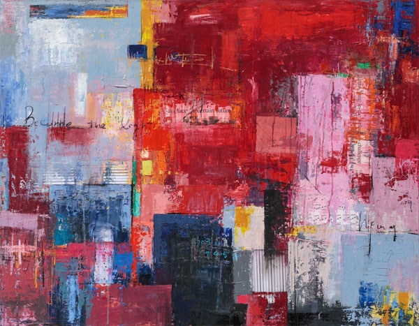 이향연 Overlap-1 116.8x91.0cm Mixed media on canvas