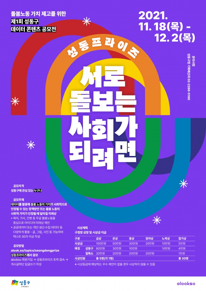 서울 성동구가 개최하는 제1회 데이터 콘텐츠 공모전 ‘성동프라이즈’. 성동구 제공