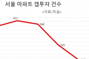 서울 아파트 갭투자 감소… 지난달 거래량 반토막