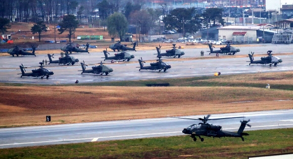 주한미군 아파치헬기·포병여단 순환배치에서 상시주둔 전환