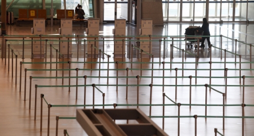 [서울포토]텅 빈 인천국제공항 출국장