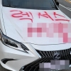“렉서스 ××” 불법주차 차량에 스프레이 욕설…“응징” vs “범죄”