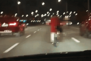 “강변북로 자전거 빌런” 한밤중 자동차전용도로 질주