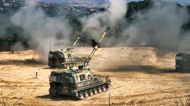 K-9 자주포가 호주에 수출된다. 방위사업청 제공.