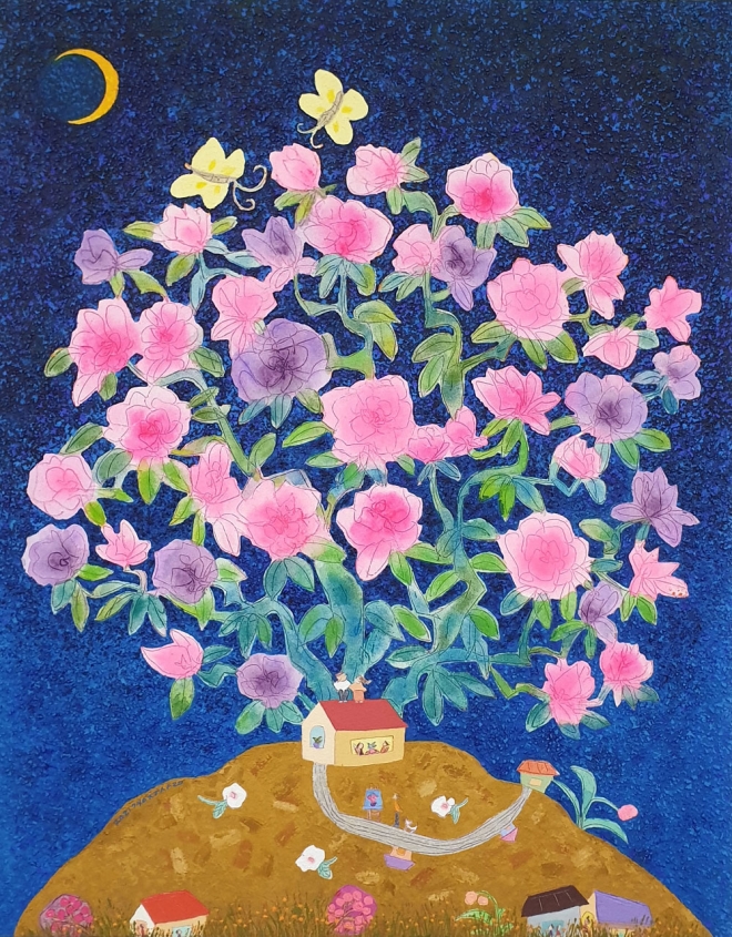 조경주 달빛향기 90.9×72.7cm acrylic  on canvas