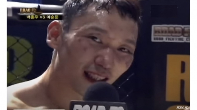 2019년 10월 로드FC복귀전을 치른 이승윤씨 모습(사진=로드FC 영상캡처)