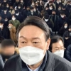 [서울포토]지옥철 체험한 윤석열 후보