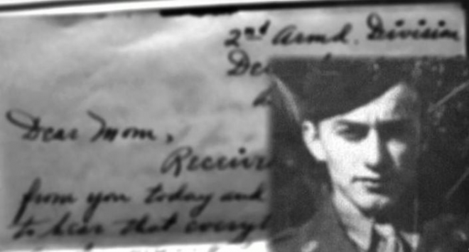 미 육군 상사 존 곤살베스가 2차 세계대전 종전 뒤 독일 베를린에서 미국 고향 집의 어머니에게 써서 부친 편지. CBS 보스턴 홈페이지 캡처 