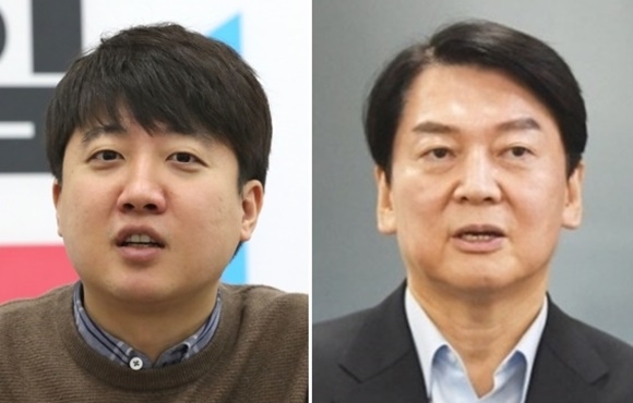 이준석(왼쪽) 국민의힘 대표, 안철수 국민의당 대선 후보. 연합뉴스·뉴스1