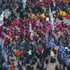 “文정부, 촛불 등에 업고 배신” 민중총궐기 기습 집회