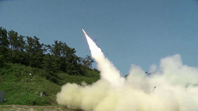 한국형 패트리엇 미사일로 평가 받는 탄도탄 요격 미사일 체계 ‘천궁-2’. 방위사업청 제공.