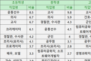 중·고생 희망직업 ‘소프트웨어 개발자’ 순위 상승