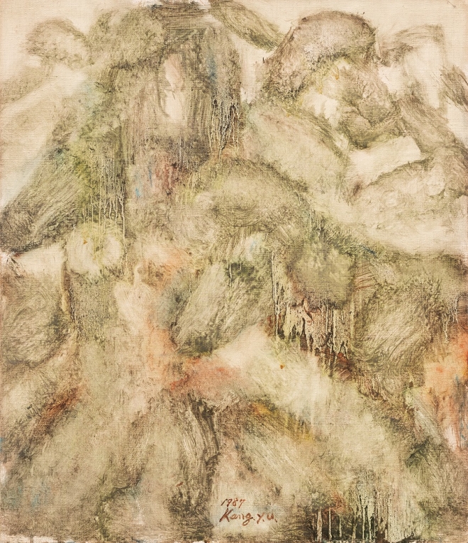 강용운, 정기(Vital Force), 1987, 캔버스에 유채, 53x45.5cm. 학고재갤러리 제공