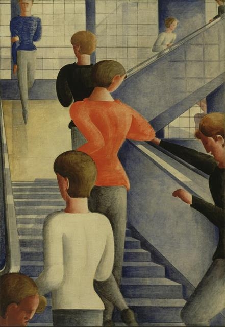 오스카 슐레머, ‘바우하우스의 계단’, 1932년 (162.3×114.3㎝, 현대미술관, 미국 뉴욕)