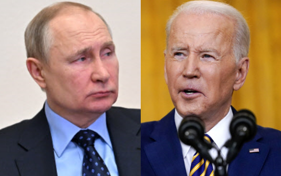 블라디미르 푸틴(왼쪽) 러시아 대통령. 조 바이든(오른쪽) 미국 대통령. AP 연합뉴스