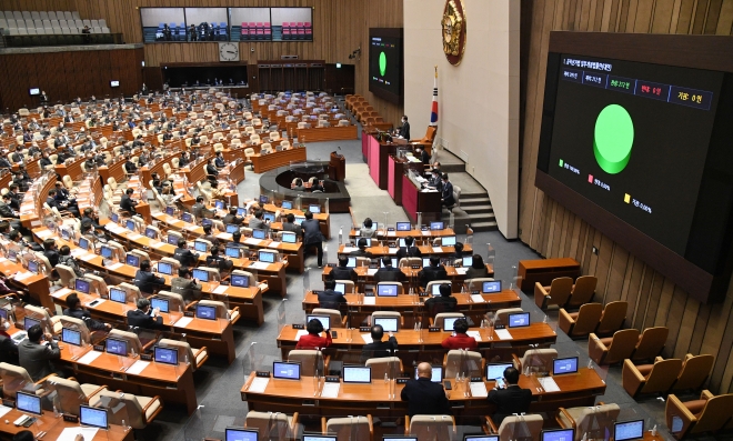 ‘확진자 오후 6시~7시30분 투표’ 선거법 개정안 국회 통과